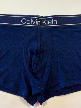 🔥Calvin Klein Navy Blue Men's Ultra Comfort Blend  with Logo Waistband.